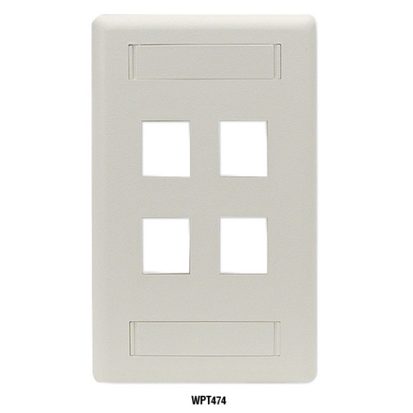 Black Box Gigastation2 Wallplate, 1-Port Single-Gang, Office White WPT456